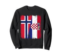 Norvège Croatie Demi-drapeau Fiers racines norvégiennes croates Sweatshirt