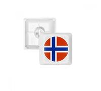 Norvège Drapeau National Européen Symbole Motif PBT Keycaps pour Clavier Mécanique Blanc OEM sans Marquage d'impression R1 Multicolore