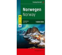 Norvege Echelle 1 : 600 000 Autokarte, Édition multilingue anglais-allemand-français-espagnol-italien - Collectif - Freytag Et Brendt - broché - Atlas / carte