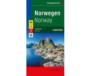 Norvege Echelle 1 : 600 000 Autokarte, Édition multilingue anglais-allemand-français-espagnol-italien - Collectif - Freytag Et Brendt - broché - Atlas / carte