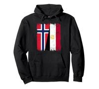 Norvège Égypte Demi Drapeau norvégien égyptien Patrimoine Sweat à Capuche