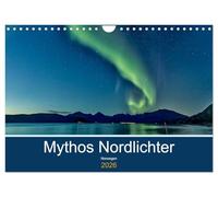 Norvège - Le mythe des aurores boréales, Version française (Calendrier mural 2026 DIN A4 portrait), Calendrier CALVENDO mensuel