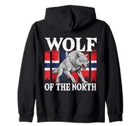 Norvège Loup du Nord Scandinave Sweat à Capuche