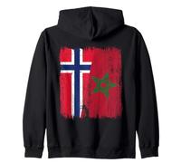 Norvège Maroc Demi Drapeau Norvégien Patrimoine Marocain Sweat à Capuche
