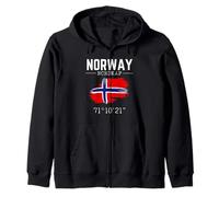 Norvège North Cape Flag Coordonnées Norvège North Cape Angler Sweat à Capuche
