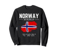Norvège North Cape Flag Coordonnées Norvège North Cape Angler Sweatshirt