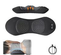 Norvo Triple Fusion Back Massager, 3-in-1 Back Massager with Traction Lifting, Rebound Memory Foam, Three Temperatures, Triple Backs Massagers, Sitting or Lying Down (dark grey)