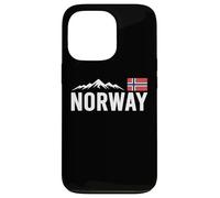 Norway Flag, Outdoor Travel, Ice Hockey Team Mountain Coque pour iPhone 13 Pro