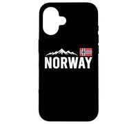 Norway Flag, Outdoor Travel, Ice Hockey Team Mountain Coque pour iPhone 16