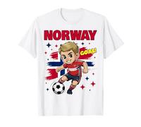 Norway Kid Goal Cartoon Norvège Drapeau Norvège pour Enfants T-Shirt