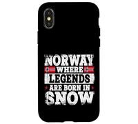 Norway Legends Born in Snow Design pour Norwegian Coque pour iPhone X/XS