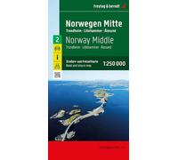 Freytag & Berndt – Carte Norvège Middle Road et loisirs – Trondheim, Lillehammer, Alesund