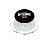 Norway Norge Norwegian Flag Graphic Vintage PopSockets PopGrip pour MagSafe
