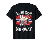 Norway Row Rowing Rhythm Drum Water Sport Graphic Design Art T-Shirt