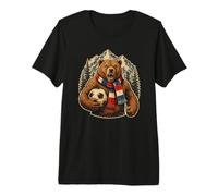 Norway Soccer Bear Mountain Football Supporter T-Shirt Haut de Gamme