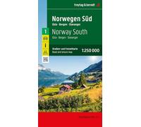 Freytag & Berndt - Carte routière et de loisirs Norvège sud 1:250 000 - Oslo, Bergan, Stavanger