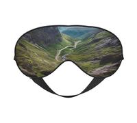 Norway Terrain Masque de sommeil double face en soie, masque pour les yeux bloquant la lumière réglable pour voyage, homme et femme, bandeau doux et confortable, 20 x 10 cm