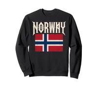 Norway with Norwegian Flag Colors. Men, Women & Kids Sweatshirt