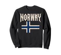 Norway with Norwegian Flag Colors. Men, Women & Kids Sweatshirt