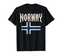 Norway with Norwegian Flag Colors. Men, Women & Kids T-Shirt