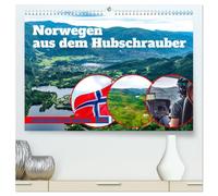 Norwegen aus dem Hubschrauber - Luftaufnahmen und Panorama (hochwertiger Premium Wandkalender 2026 DIN A2 quer), Kunstdruck in Hochglanz: ... fotografiert aus dem Hubschrauber!