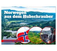 Norwegen aus dem Hubschrauber - Luftaufnahmen und Panorama (Wandkalender 2026 DIN A3 quer), CALVENDO Monatskalender: Beeindruckende Luftaufnahme von ... Herz jedes Reisenden höher schlagen lässt.