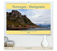 Norwegen - Hurtigruten (hochwertiger Premium Wandkalender 2026 DIN A2 quer), Kunstdruck in Hochglanz: Mit dem Postschiff entlang Norwegens Küste