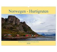 Norwegen - Hurtigruten (Wandkalender 2026 DIN A2 quer), CALVENDO Monatskalender: Mit dem Postschiff entlang Norwegens Küste