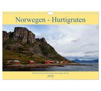 Norwegen - Hurtigruten (Wandkalender 2026 DIN A4 quer), CALVENDO Monatskalender: Mit dem Postschiff entlang Norwegens Küste