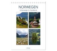 Norwegen - Unterwegs im Fjordland (Tischkalender 2026 DIN A5 hoch), CALVENDO Monatskalender: Westnorwegen und seine Fjorde