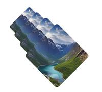 Norwegian Fjords Lot de 4 cartes de désodorisants de voiture personnalisés pour homme et femme - Tablettes d'aromathérapie - Cartes parfumées à suspendre pour armoire de salle de bain