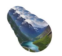 Norwegian Fjords Lot de 4 cartes de désodorisants de voiture personnalisés pour homme et femme - Tablettes d'aromathérapie - Cartes parfumées à suspendre pour armoire de salle de bain