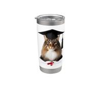 Norwegian Forest Cat Casquette de cérémonie de remise de diplôme Gobelet isotherme en acier inoxydable double paroi