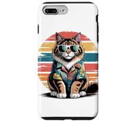Norwegian Forest Cat Lunettes De Soleil Hawaï Plage Été Coque pour iPhone 7 Plus/8 Plus