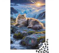 Norwegian Forest Cat Puzzle 1000 Pcs Challenge Toy Adulte - Puzzle Jeu Occasionnel Cadeau Intéressants 1000pcs (75x50cm)