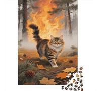 Norwegian Forest Cat Puzzle 1000 Pcs Challenge Toy Adultes Et Enfants Jeu Éducatif l'art De La Décoration 1000pcs (75x50cm)