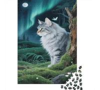 Norwegian Forest Cat Puzzle 1000 Pcs Patience Et De Réflexion Adultes Et Enfants Jeu Occasionnel l'art De La Décoration 1000pcs (75x50cm)