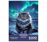Norwegian Forest Cat Puzzles 1000 Pieces Cadeau Unique Jeu Éducatif Défi Jouet À De Qualité Supérieure Peinture Art pour Adultes Et Enfants 70x50cm/1000pcs