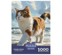 Norwegian Forest Chat 1000 Pieces Animation Puzzle en Papier Qualité Supérieure Jeu Cadeau Unique Adultes Enfants 70x50cm/1000pcs