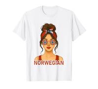 Norwegian Girl Norway Flag Norwegian Girlfriend Wife T-Shirt