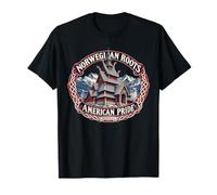 Norwegian Heritage Stave Church Nordic Roots Family T-Shirt