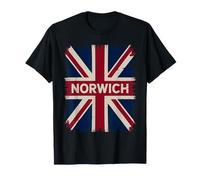 Norwich England Drapeau Royaume-Uni Born and Bred Music T-Shirt