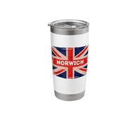 Norwich Norfolk Drapeau Angleterre Broads Holidays Gobelet isotherme en acier inoxydable double paroi