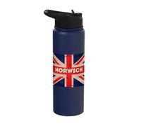 Norwich Norfolk Drapeau Angleterre Broads Holidays Stainless Steel Insulated Water Bottle