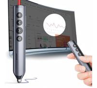 Norwii N10s Pro Bluetooth Pointeur Lumière Powerpoint avec Stylet pour écran Tactile, Surlignage Numérique Avancé Telecommande Ordinateur Powerpoint, 50M Range Metal Shel