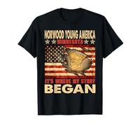 Norwood Young America Minnesota Drapeau USA 4 juillet T-Shirt