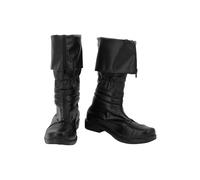 NoryNick Cloud Strife Bottes de cosplay Cloud Bottes en cuir synthétique Noir Chaussures FF7 Cloud Strife Costume Halloween Carnaval Cos Accessoires, Noir , 44