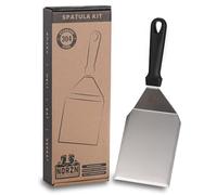 Norzn Brothers® Spatule Plancha en Acier Inoxydable 304 - Spatule patule à Hamburger, Spatule Cuisine, Spatule Barbecue BBQ, Grille, Teppanyaki, Certifié Contact Alimentaire, Garantie 10 Ans