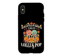 Nos Petites citrouilles Nous appellent Lolli et Pop Fall Grands-Parents Coque pour iPhone X/XS