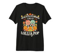 Nos Petites citrouilles Nous appellent Lolli et Pop Fall Grands-Parents T-Shirt Haut de Gamme